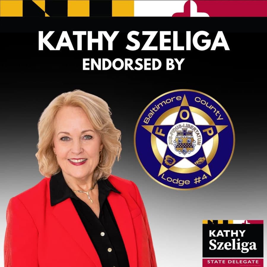 Kathy Szeliga endorsed by Baltimore County FOP Lodge #4.
