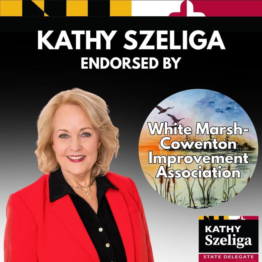 Kathy Szeliga endorsed by the White Marsh-Cowenton Improvement Association.