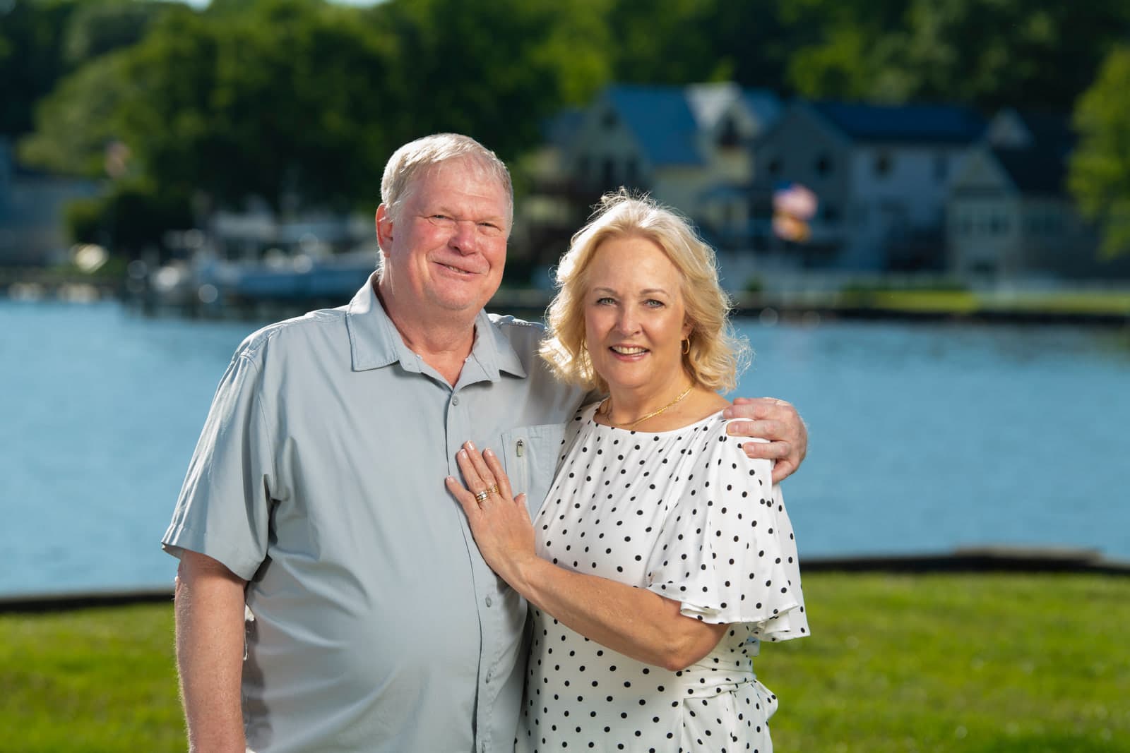 Kathy and Mark Szeliga together on the waterfront.